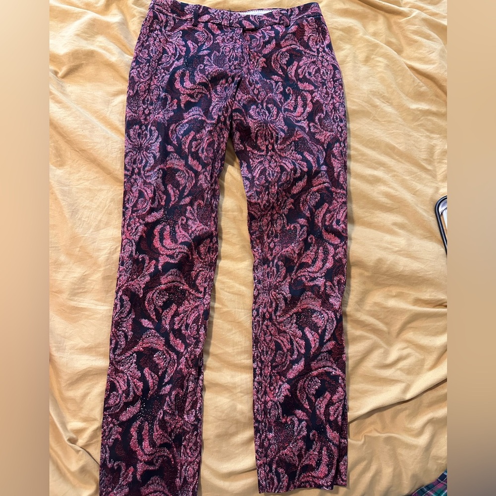 H&M Red and White Patterned Pants
